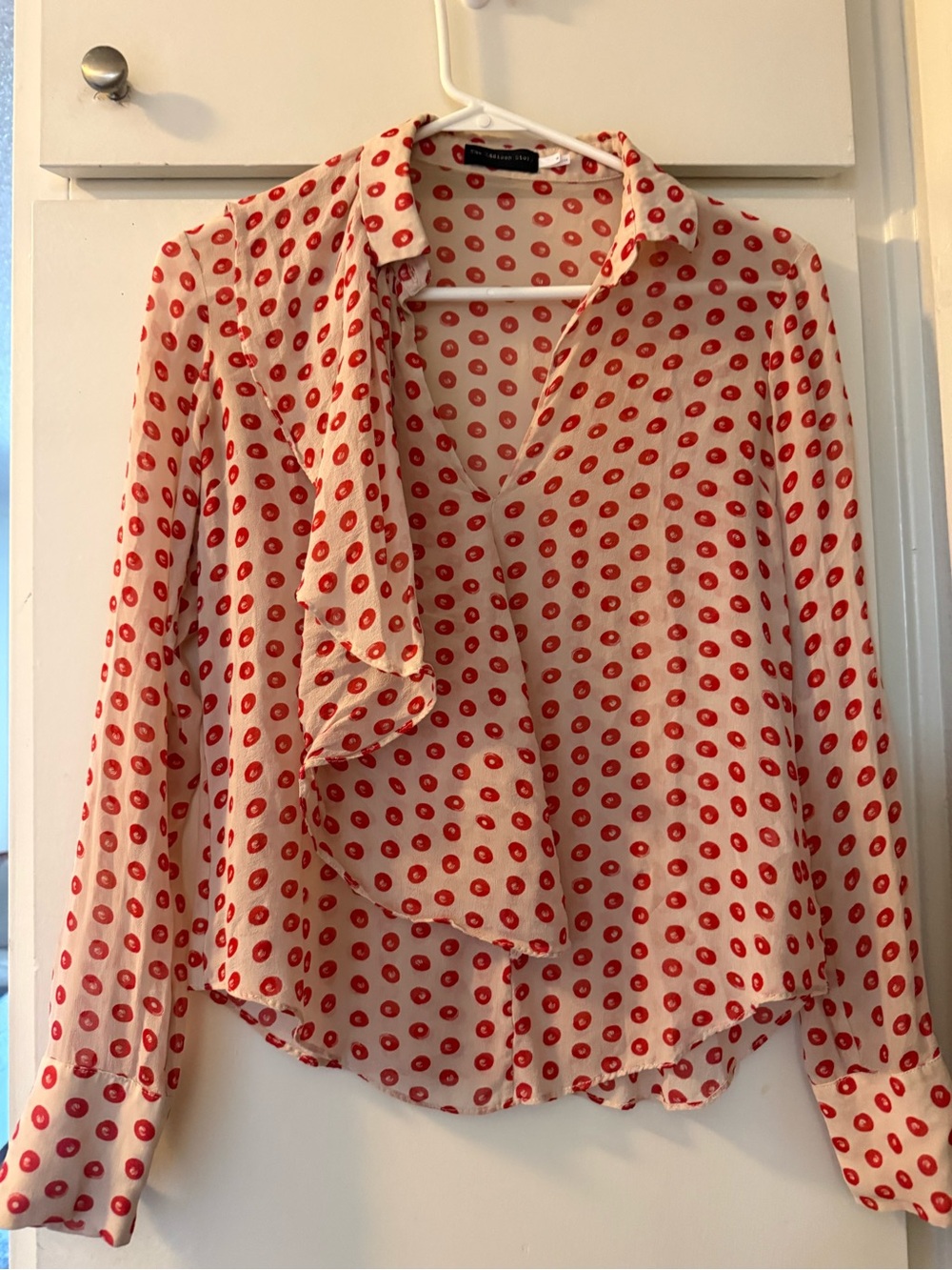 Anthropologie One hundred percent silk blouse pre fall capsule closet office sir